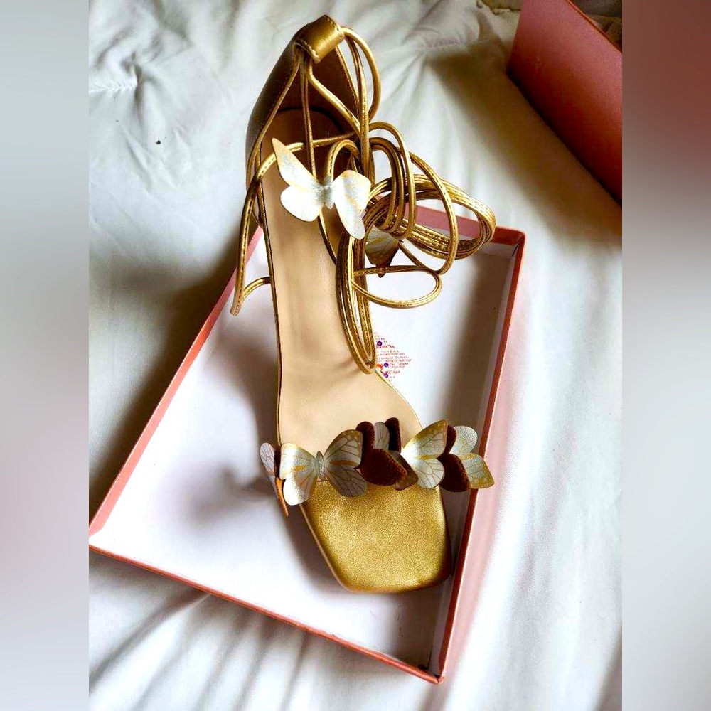 Golden Butterfly Stilettos